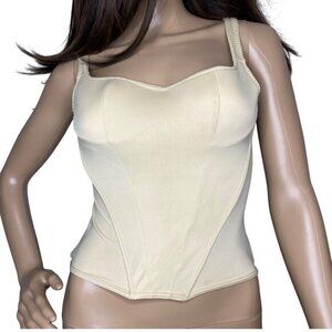 Y2K Victorias Secret Longline Strapless Bra Corset Lot Of 3 Beige & Black‎ Nylon